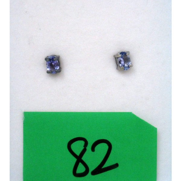 New 1 CT Tanzanite Earrings in Sterling Silver