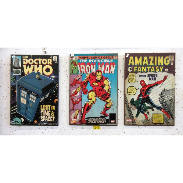 3 Comic Cover Wall Art - 13" x 20"