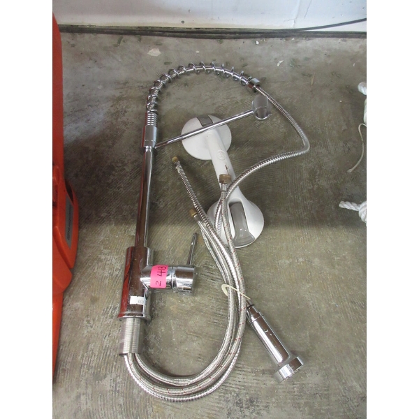 Grab Bar & Pull Down Kitchen Faucet