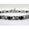Image 2 : 7.8 CTW Blue Sapphire & Diamond Tennis Bracelet