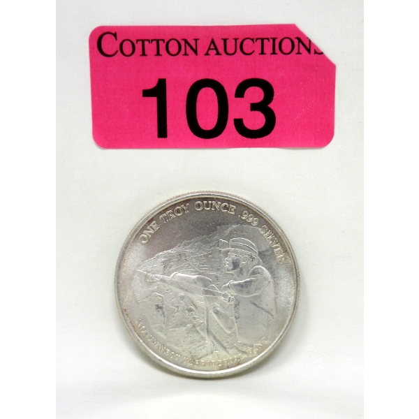 1 Oz .999 Silver Miner NWTM Round 