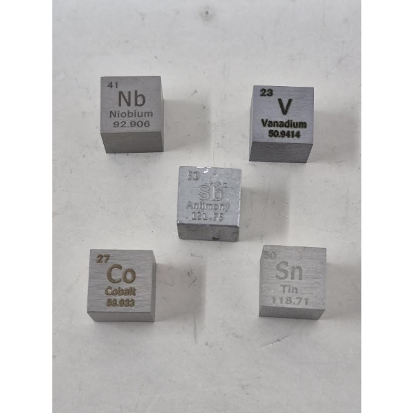 1.25 Oz Total Weight Of Cobalt Vanadium Tin Niobium Antimony