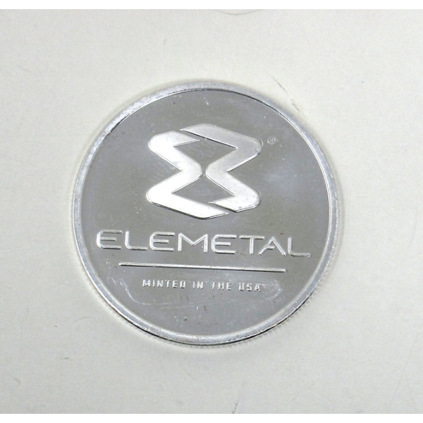 1 Oz .999 Silver Elemetal Round 