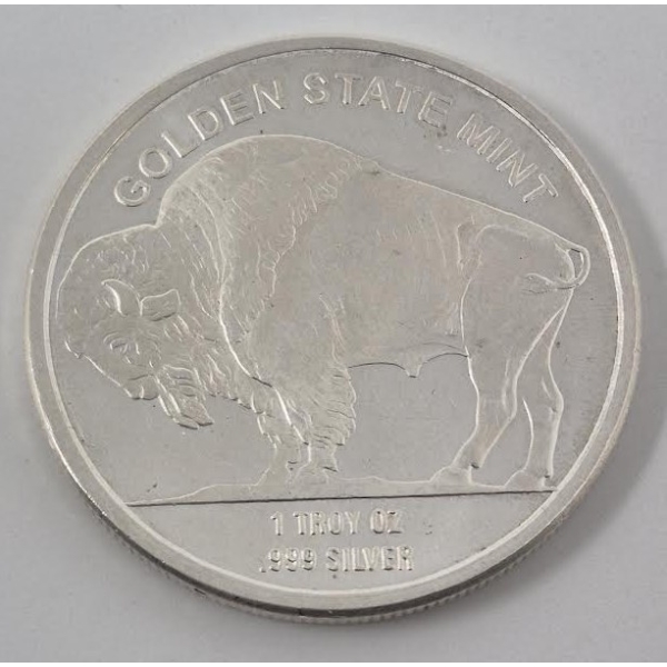 1 Oz .999 Silver Buffalo/Indigenous Art Round 