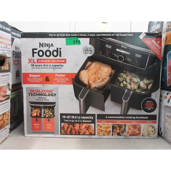 Ninja Foodi XL 2 Basket Air Fryer - 10 QT/9.5 L