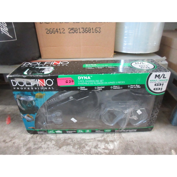 Dyna 5 Piece Adult Snorkeling Set - M/L