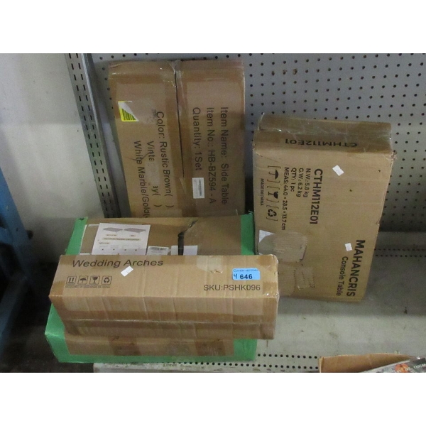 4 Assorted Unassembled Merchandise 