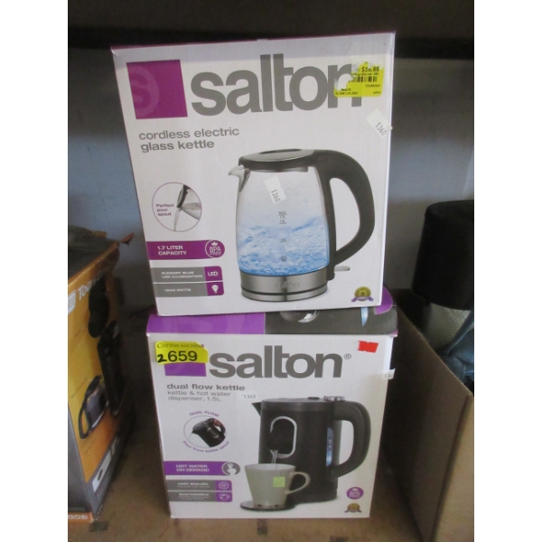 1 Glass & 1 Plastic Salton Electric Kettle 