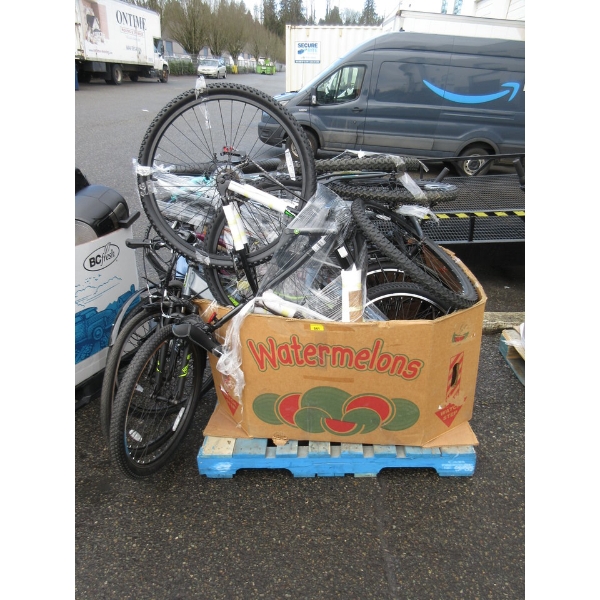 Skid of Assorted Bikes and Bike Parts