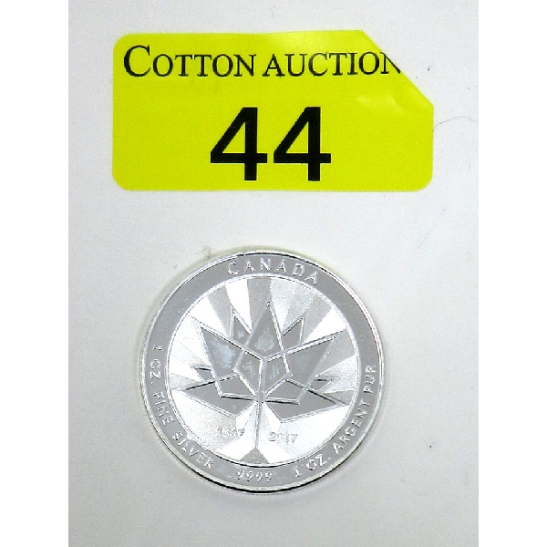 1 Oz .9999 Silver 2017 150th Strong-Proud-Free Round 