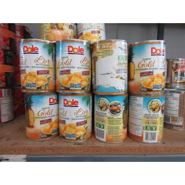 19 Dented Tins Dole Gold Pineapple Chunks