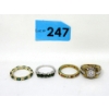Image 1 : Four .925 Sterling Silver Rings - Sizes 9 & 10