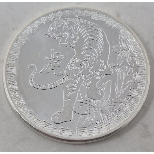 1 Oz .999 Silver Year Of The Tiger Coin