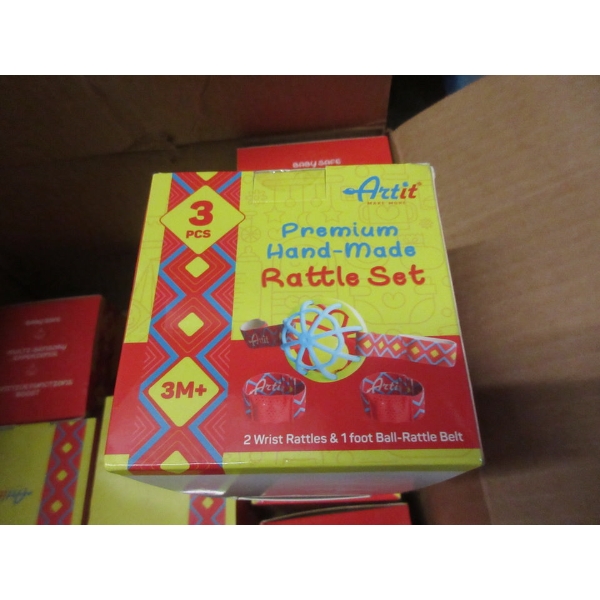 12 New 3 Piece Baby Rattle Sets - 3 Months +