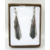 Image 2 : Sterling Silver Southwestern Style 2" Drop Earrings