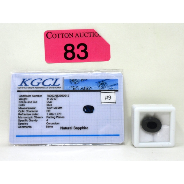 11.20 CT Oval Sapphire Gemstone 