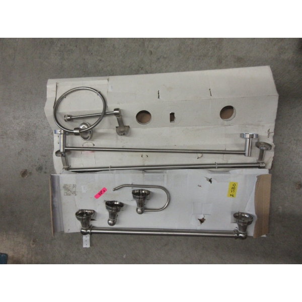 2 Brushed Nickle Bathroom Accessory Kits