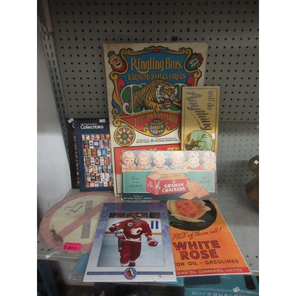 9 Piece Lot of Posters & Books 