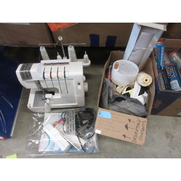 Elna Serger Sewing Machine with Accessories