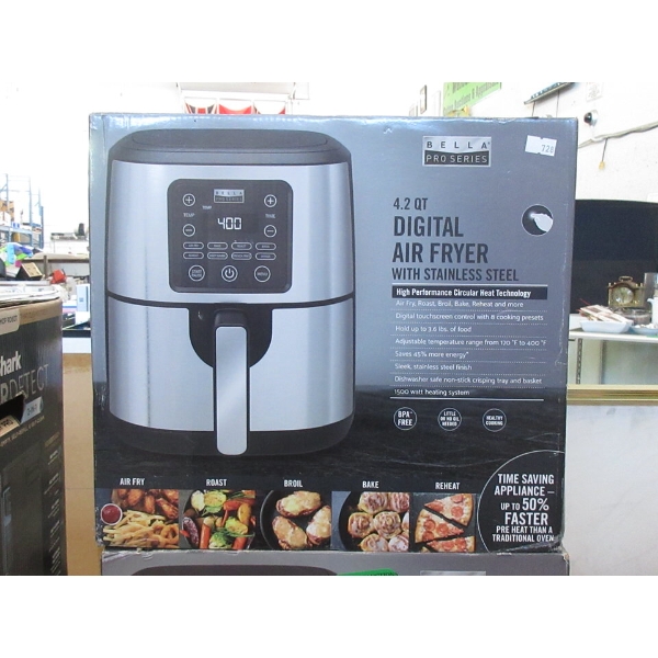 Bella Pro Series Digital Air Fryer - 4.2 QT/3.98 L