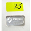 Image 1 : 1 Oz .9995 Silver OPM Bar 