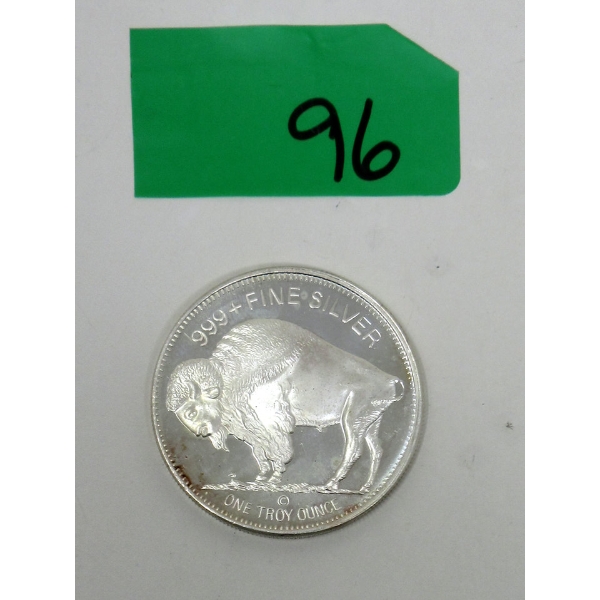 1 Oz .999+ Silver Buffalo Art Round 