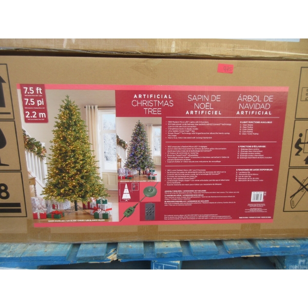 7.5' Artificial Christmas Tree with Micro LED Lights