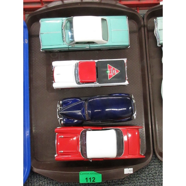 4 Diecast Scale Model Cars- 1:24 Scale