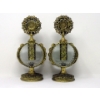 Image 1 : 2 Vintage Matching Gold Filigree Perfume Bottles