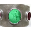 Image 3 : Tagliamonte .925 Silver & Glass Cameo Cuff Bracelet