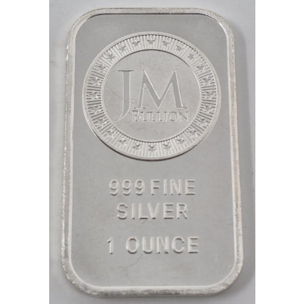 1 Oz .999 Silver JM Bullion Bar 