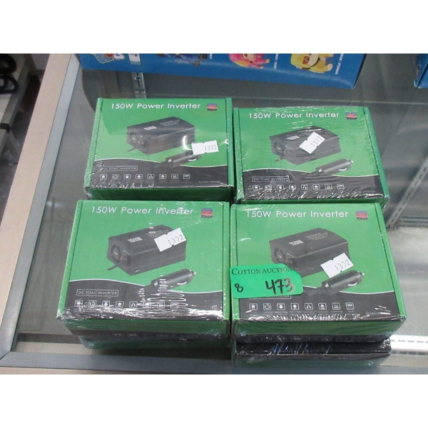8 New 150 Watt Power Inverters with 12 V Adaptors