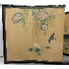 Image 3 : Asian Folding Screen & 2 New 19" Folding Fans