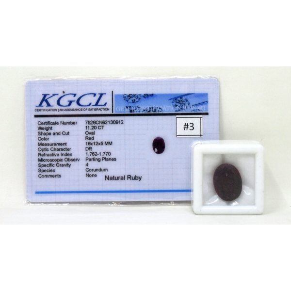 11.20 Carat Oval-Shape Ruby Gemstone