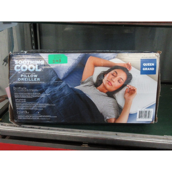 Novaform Queen Size Soothing Cool Pillow in Box