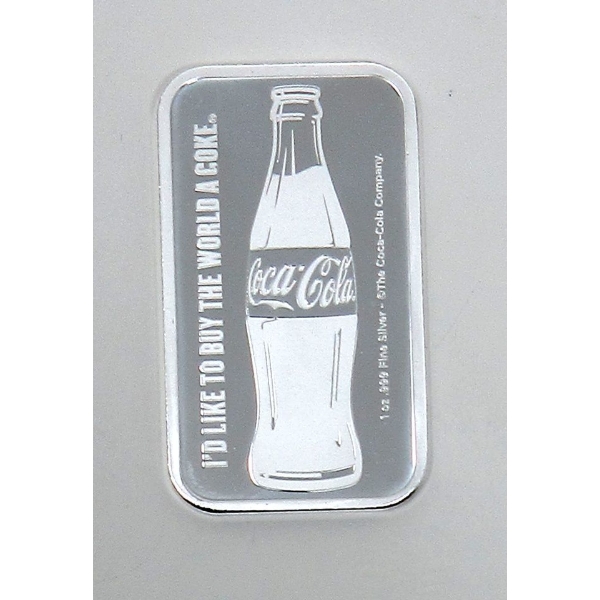 1 Oz .999 Silver High Relief Coca-Cola Bar  