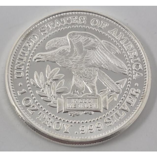 1 Oz .999 Silver Eagle/Trade Unit Round