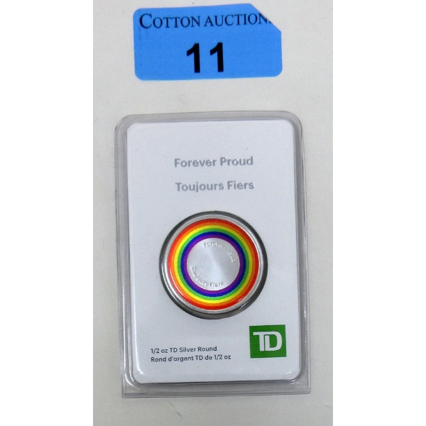 1/2 Oz .999 Silver Forever Proud Rainbow Railroad Round 