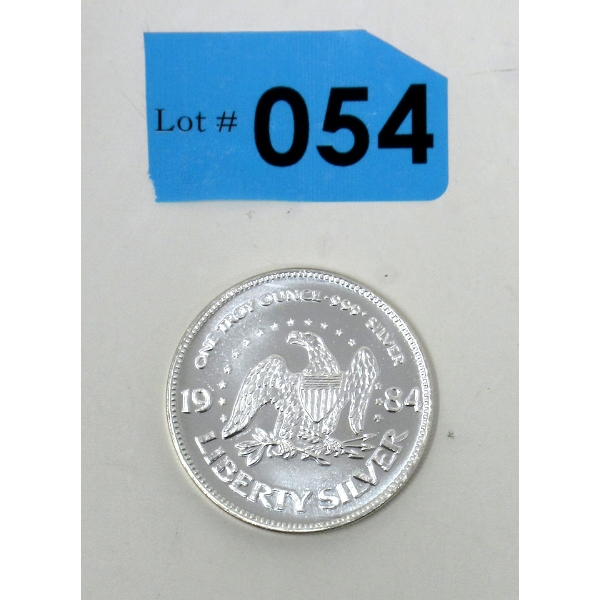 Vintage 1 Oz .999 Silver 1984 Liberty Bell Round