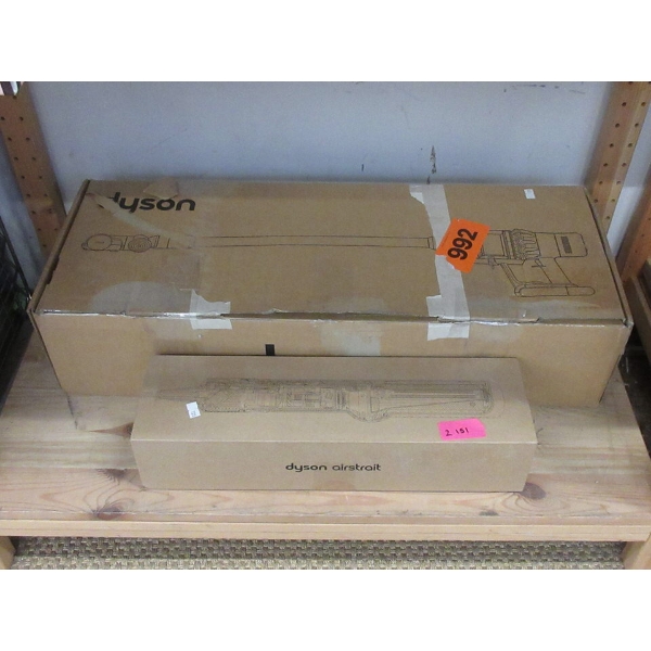Dyson Stick Vac and Dyson Airstrait in Boxes