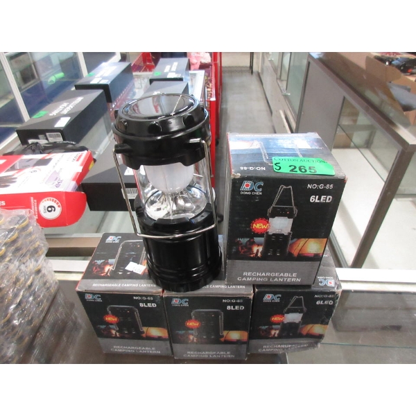 5 New Mini LED Camping Lanterns in Boxes