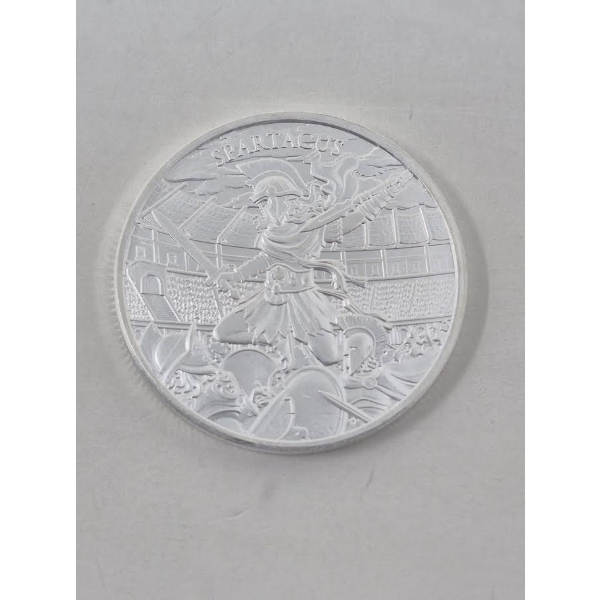 1 Oz .999 Silver Legendary Warriors: Spartacus Round 
