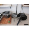 Image 1 : Wood Cutting Board & 8 Assorted Cookware