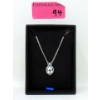 Image 2 : White Topaz & Diamond Sterling Silver Pendant 