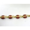 Image 2 : Enamel and Crystal 8" Lady Bug Line Bracelet