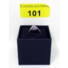 Image 3 : Amethyst & Diamond Sterling Silver Ring