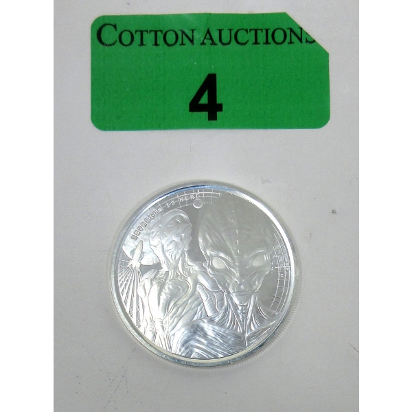 1 Oz .999 Silver 2023 Invasion Is Here Alien Coin 