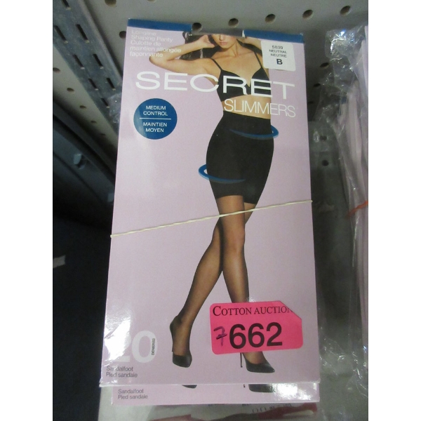 7 Pairs of New Secret Slimmers Pantyhose - Size B