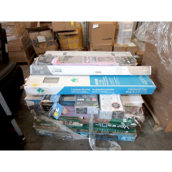 Skid of Golden Select Splash Shield Laminate Flooring