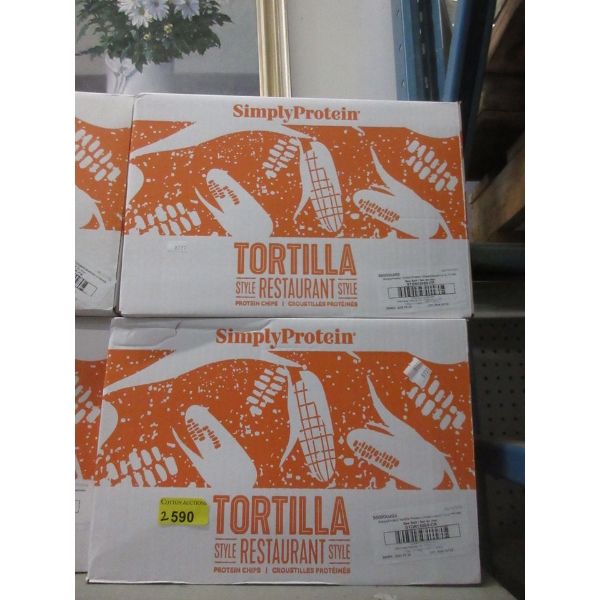 2 Cases of Simply Protein Tortilla Chips - Sea Salt